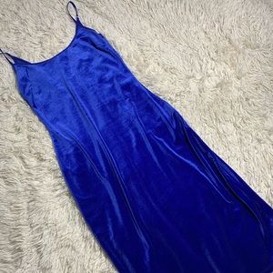 Blue Velvet Dress